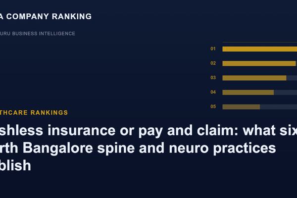 Cashless insurance or pay and claim: what six North Bangalore spine and neuro practices publish
