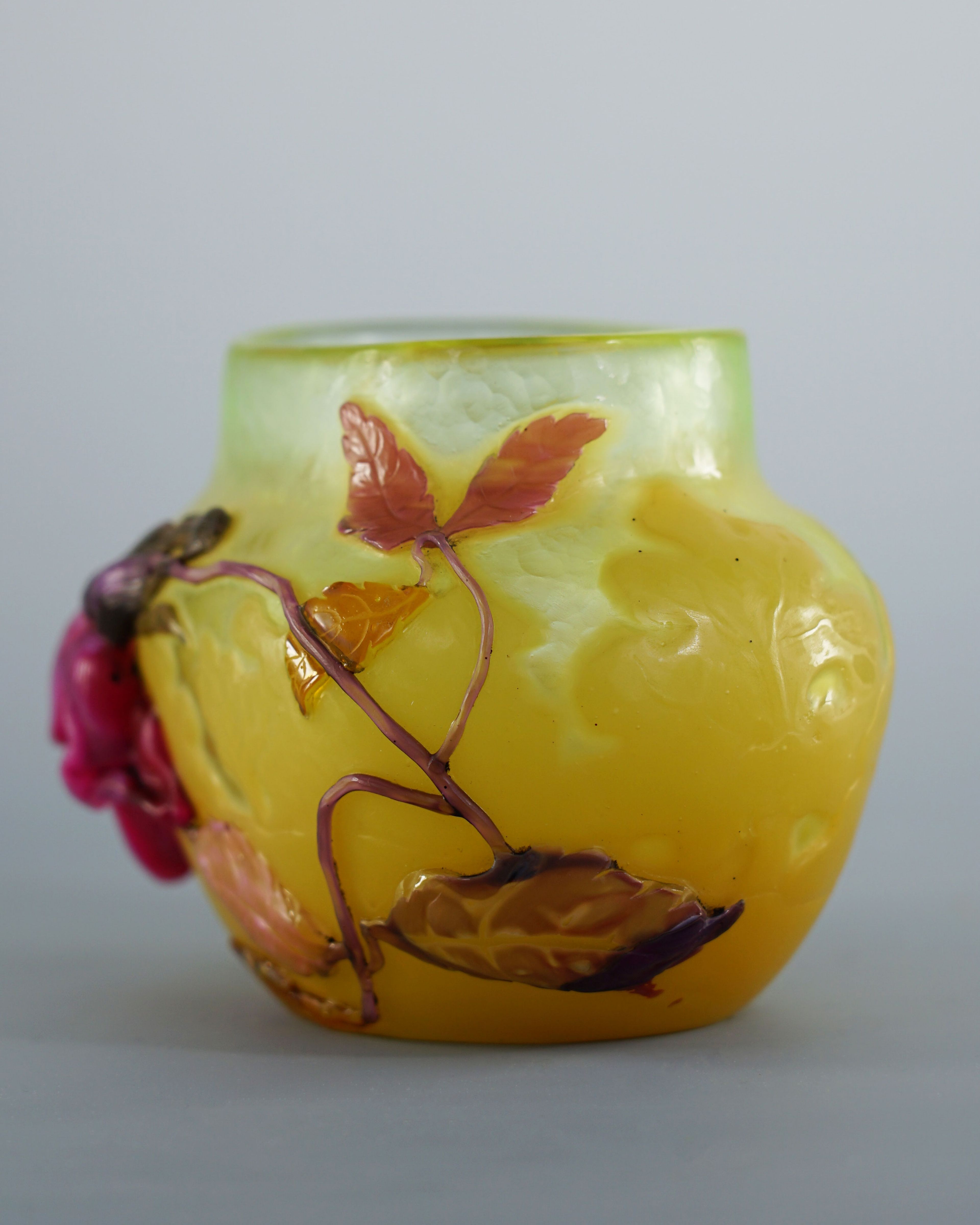 Émile Gallé 'Rose de France' cameo glass vase