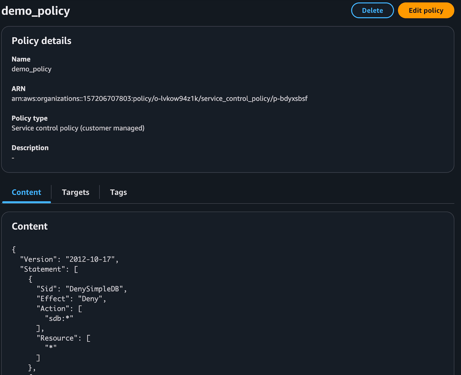 AWS の demo_policy
