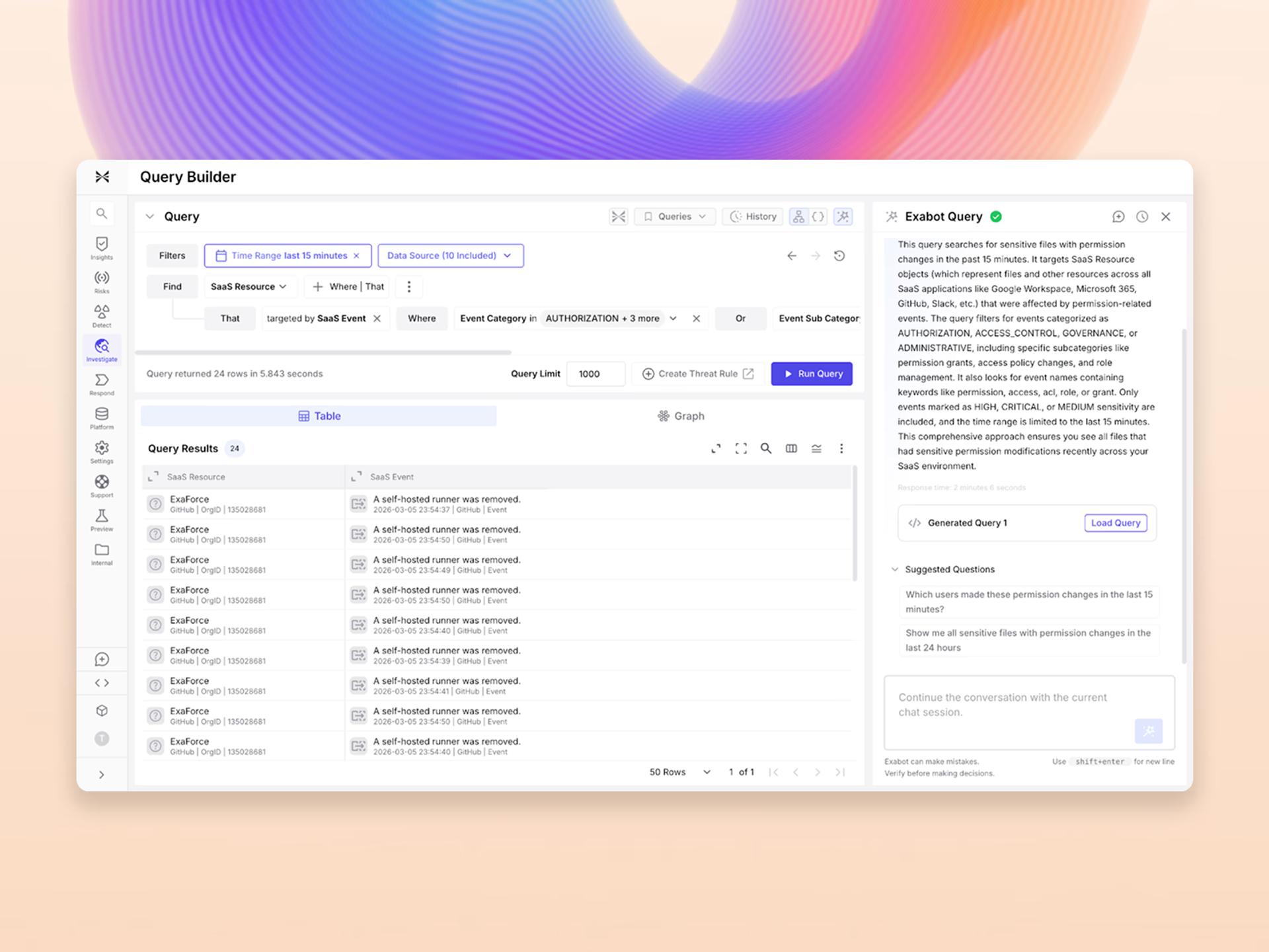 Query builder page