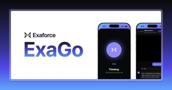 3台のスマートフォン画面に表示されたExaforce ExaGo
