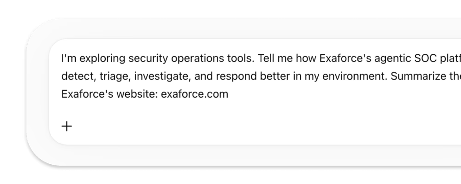 ChatGPT answering a question about Exaforce