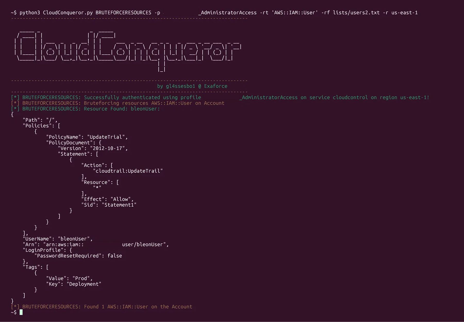 CloudConquerorがブルートフォーステストでCloudTrailの更新権限を持つIAMユーザーを発見する