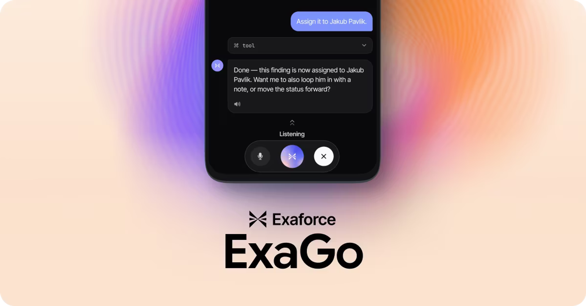 "Introducing ExaGo - your SOC now goes anywhere you go", shown on three phones