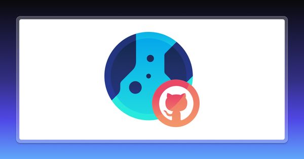 抽象的な円形の上に配置されたGitHubロゴ