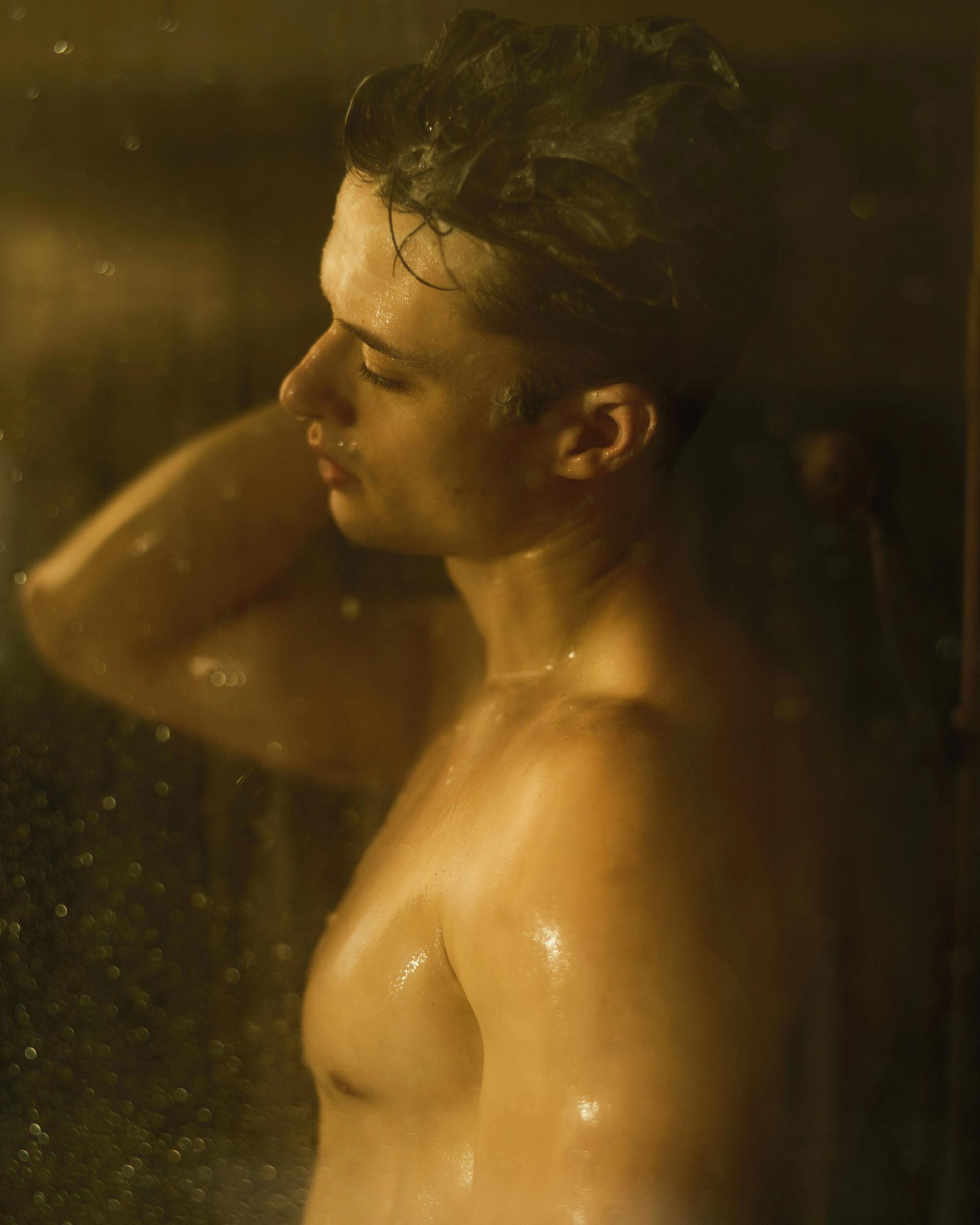 Guy in shower