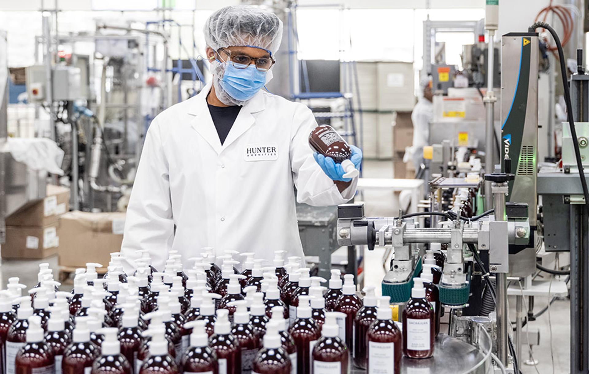 Hotel Amenities production at Hunter Amenities Plant Facilities in Burlington, Ontario Canada