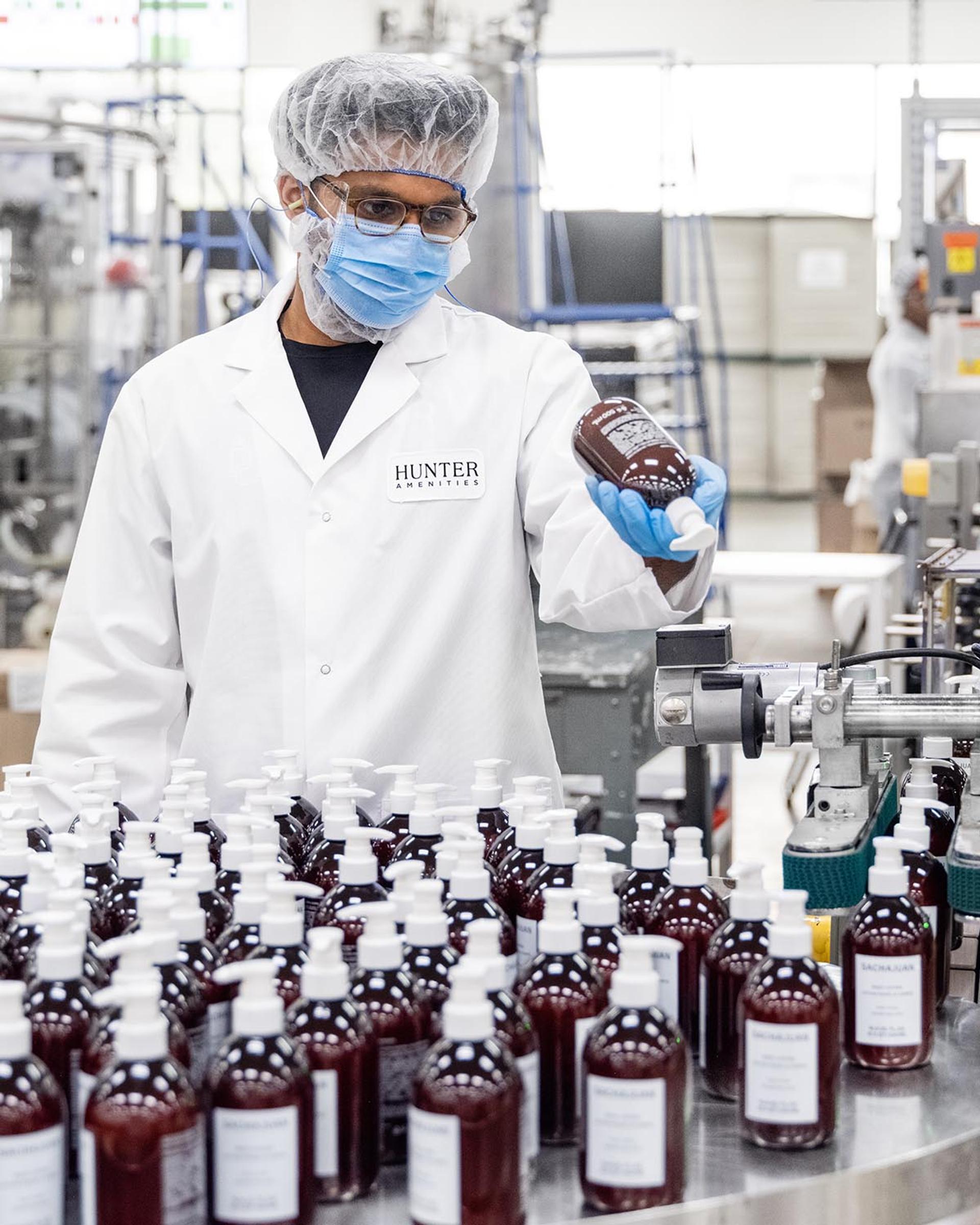 Hotel Amenities production at Hunter Amenities Plant Facilities in Burlington, Ontario Canada