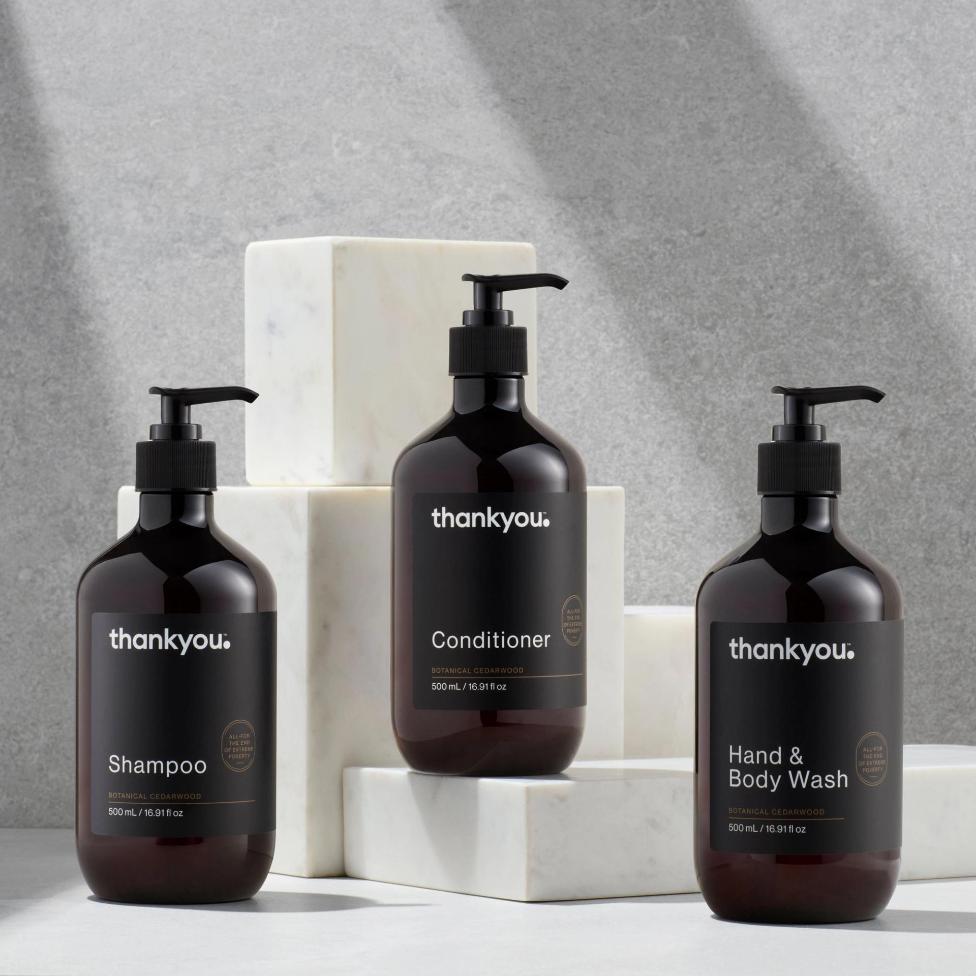 Thank you Amenity Shampoo, Conditioner, Hand & Body Wash 500ml