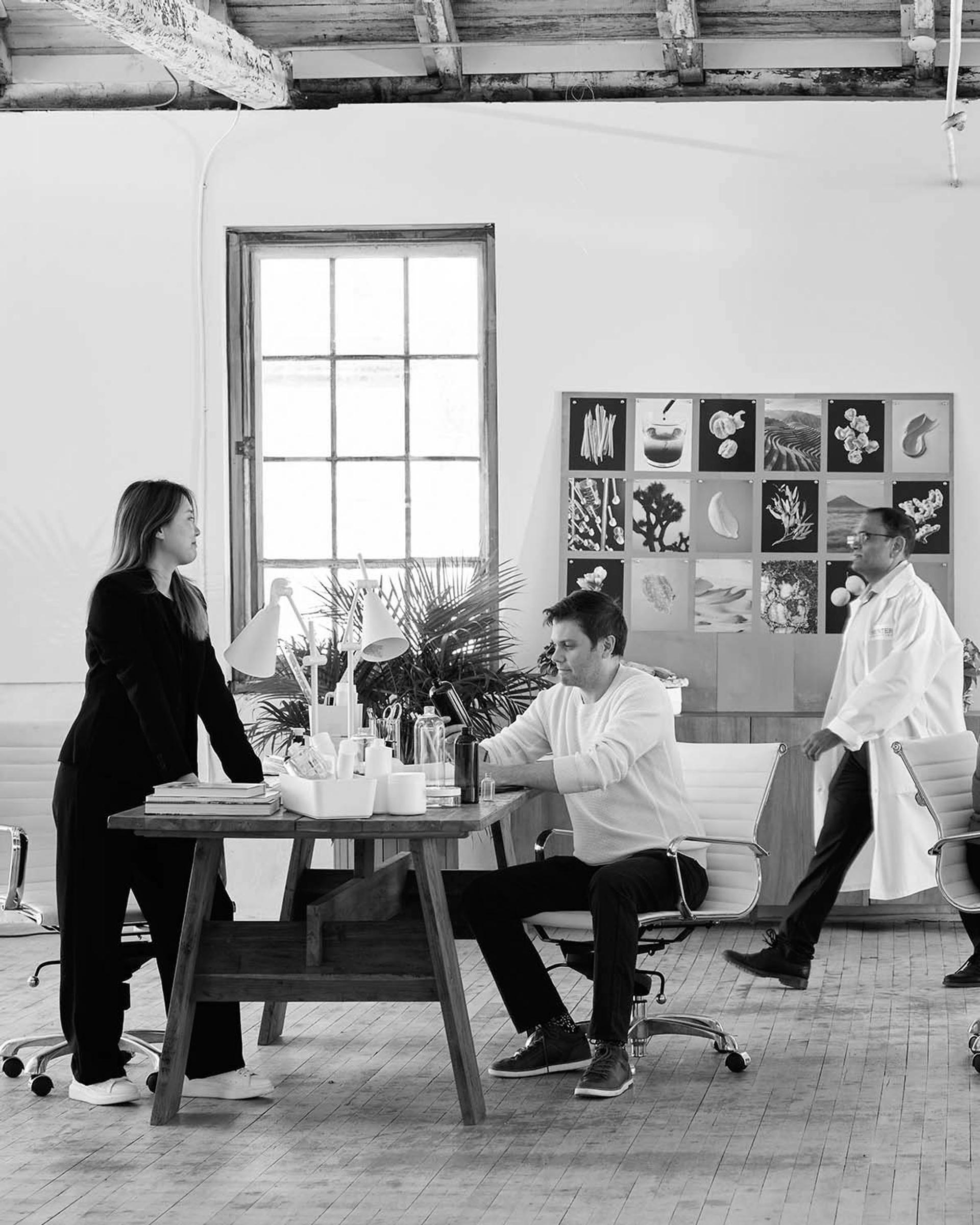 Retail team working in studio