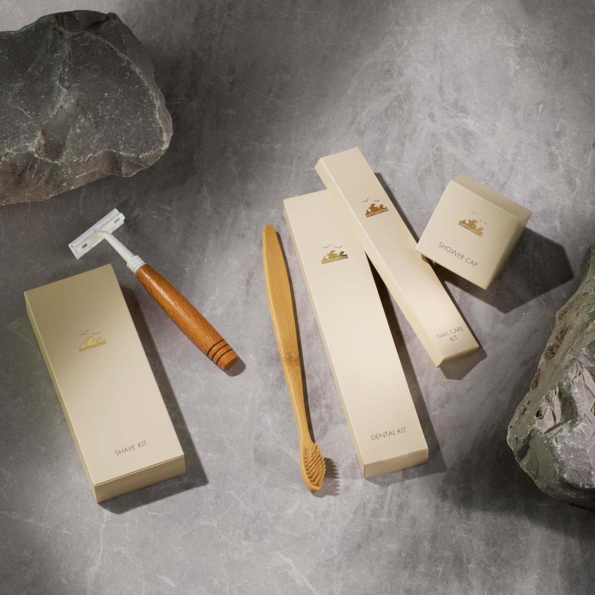 Four Seasons Surf Club Hotel Shave, Dental and Nail Care Kit and Shower Cap