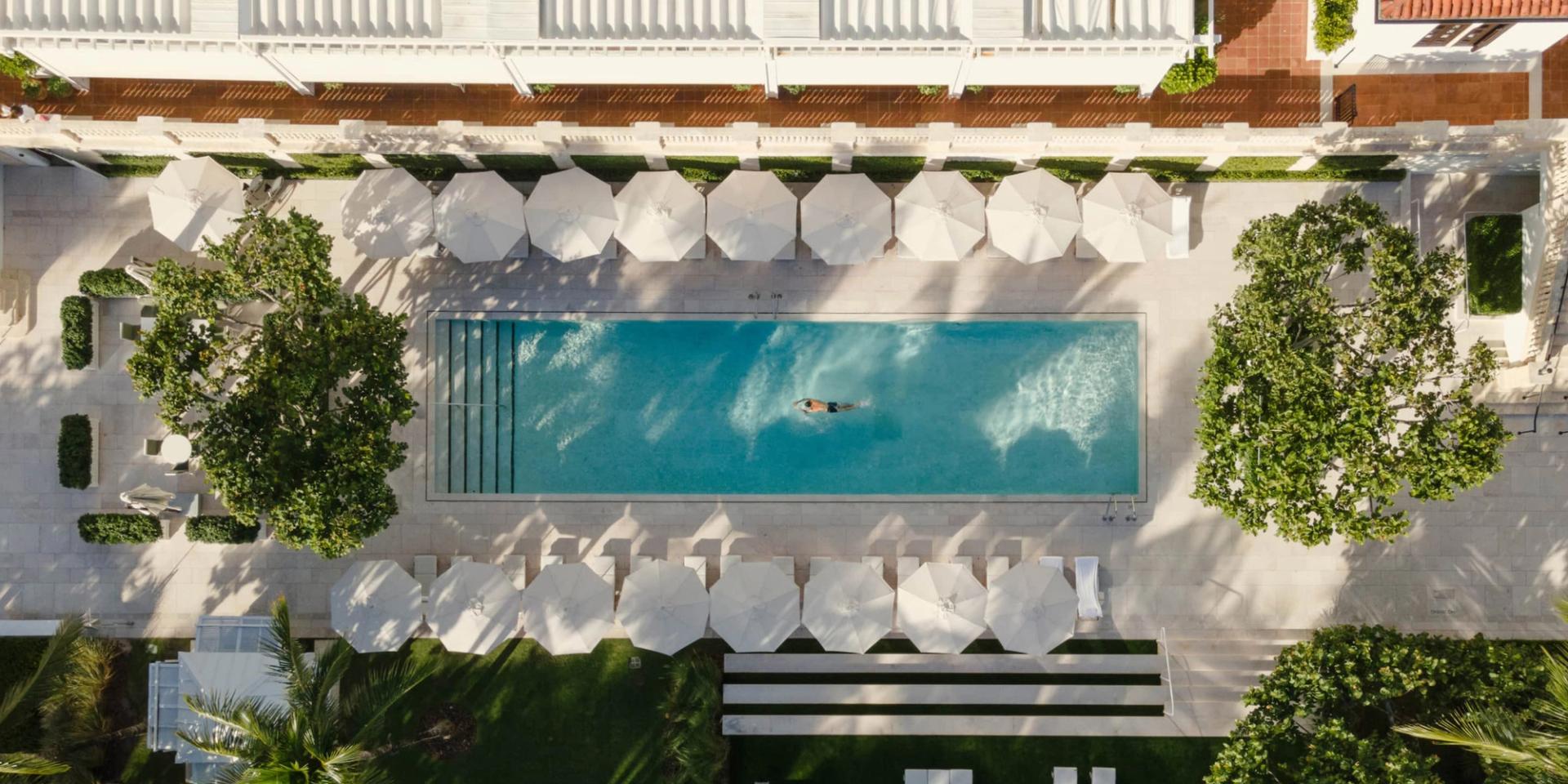 Four Seasons Surf Club, Miami pool arial view