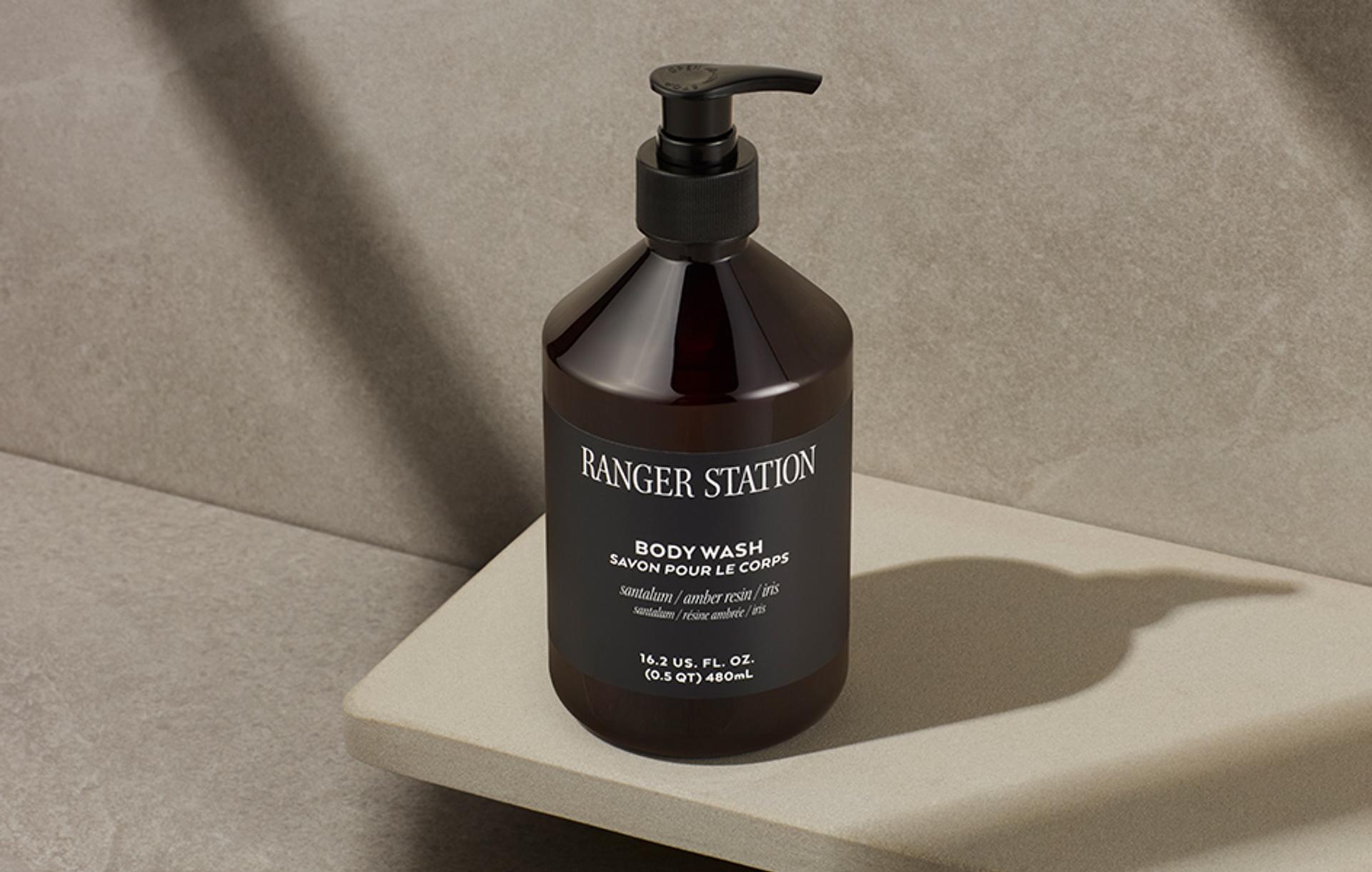Ranger Station Santalum Body Wash dispenser