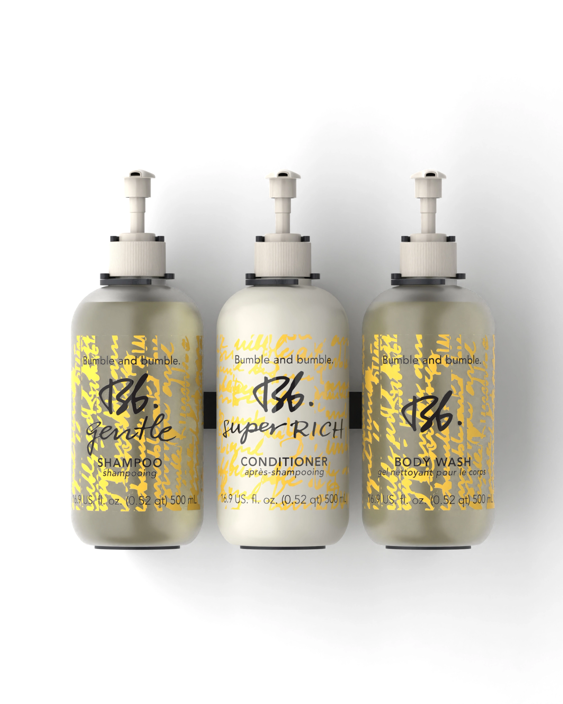Bumble & Bumble Shampoo, Conditioner and Body Wash in Spaza Shower Wall Brackets