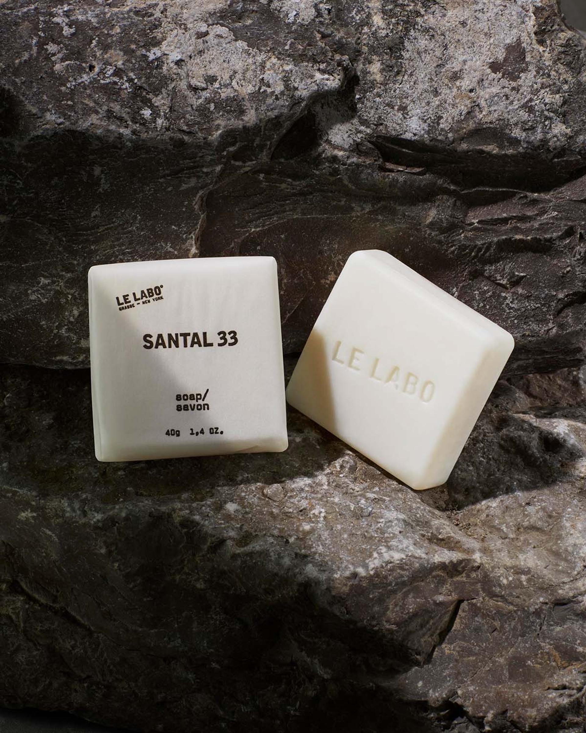 Le Labo Santal 33 Bar Soap on rock