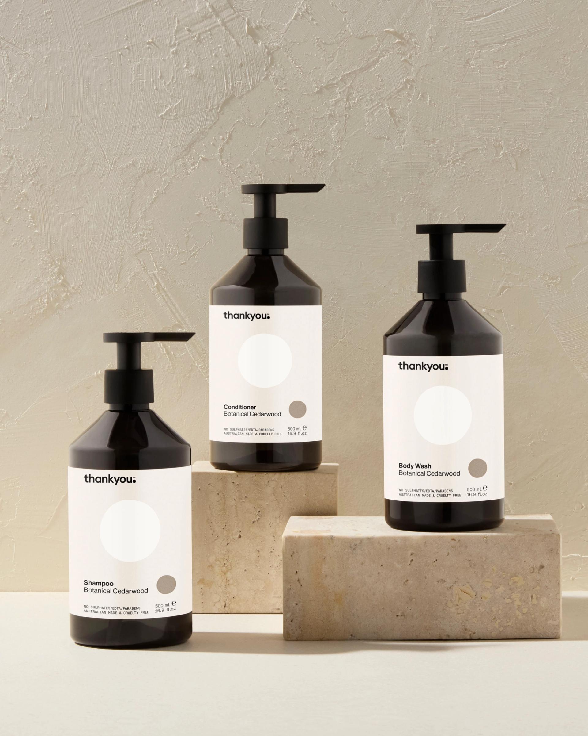 Thank You Shampoo, Conditioner, Body Wash 500ml Amenities