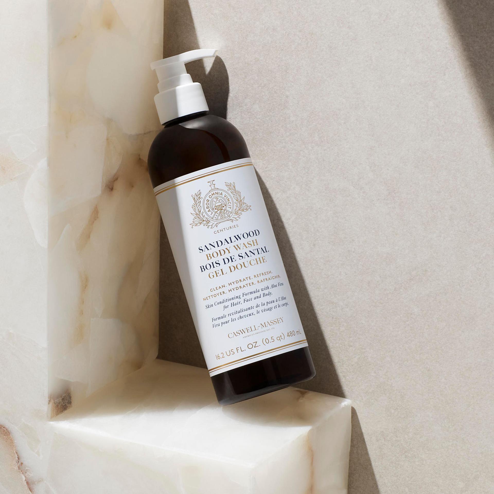 Caswell-Massey Sandalwood Body Wash bottle