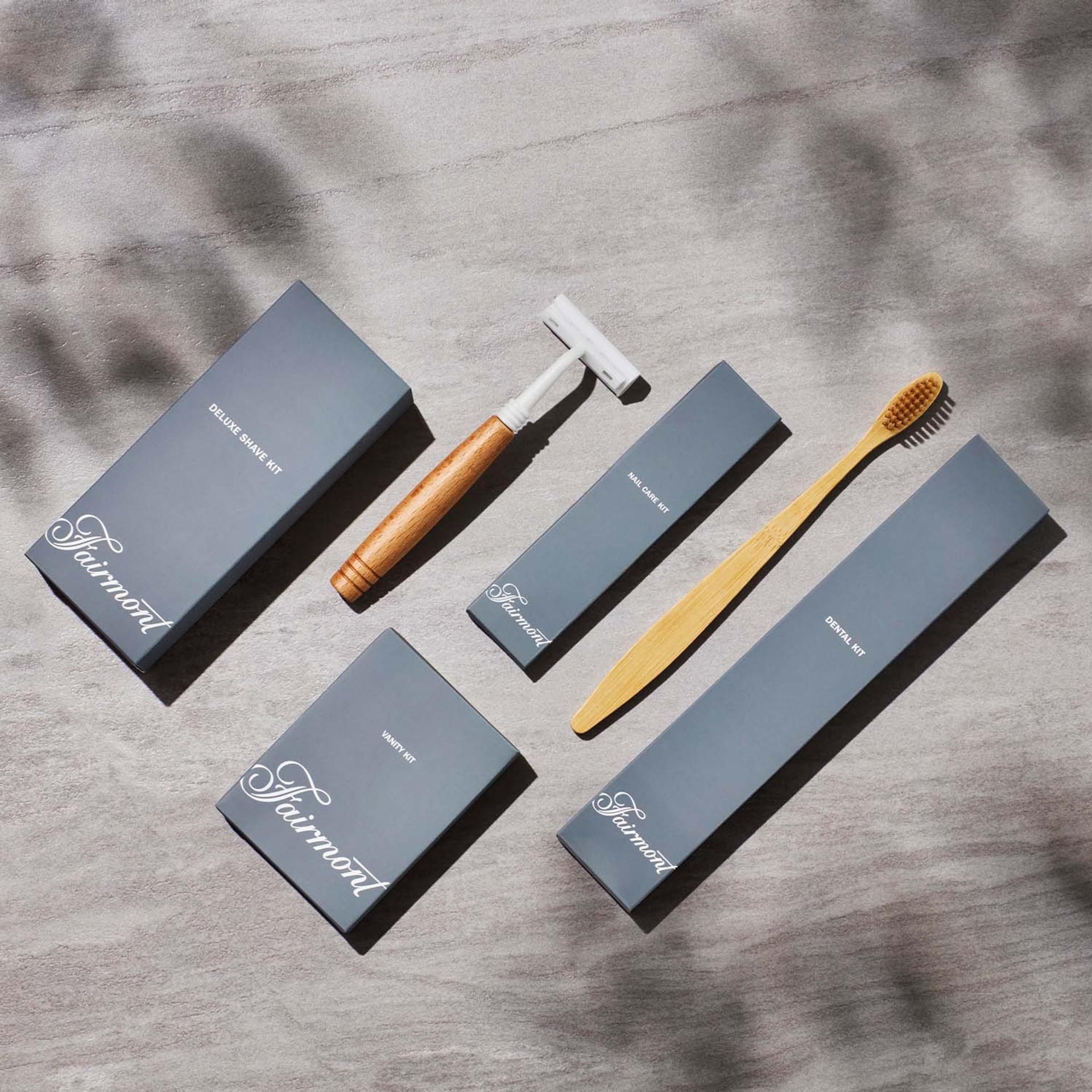 Fairmont Hotel Vanity, Nail Care, Dental and Deluxe Shave Kits