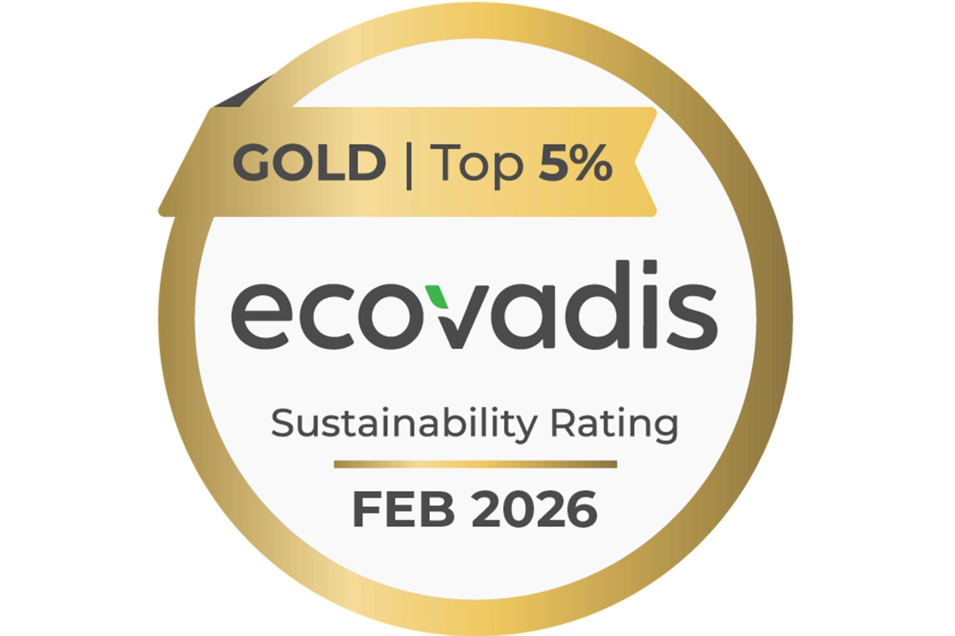 EcoVadis Gold Sustainability Medal