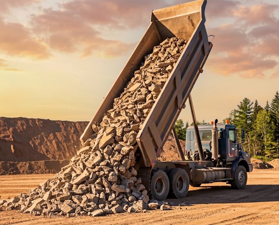 Clean concrete ready for responsible recycling at Flowrite Group