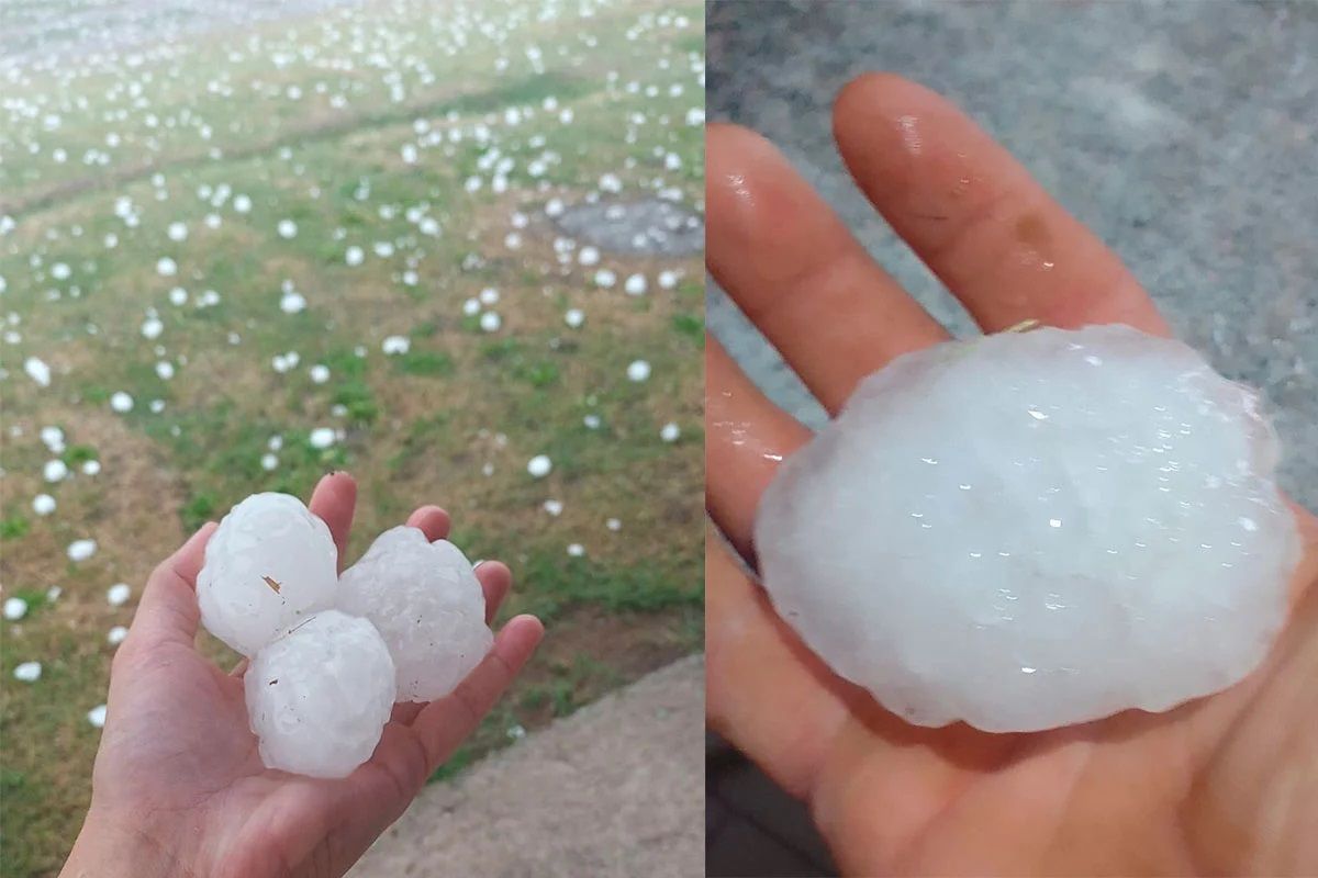 Tormenta de granizo y viento azota La Pampa y Buenos Aires: Impactantes imágenes