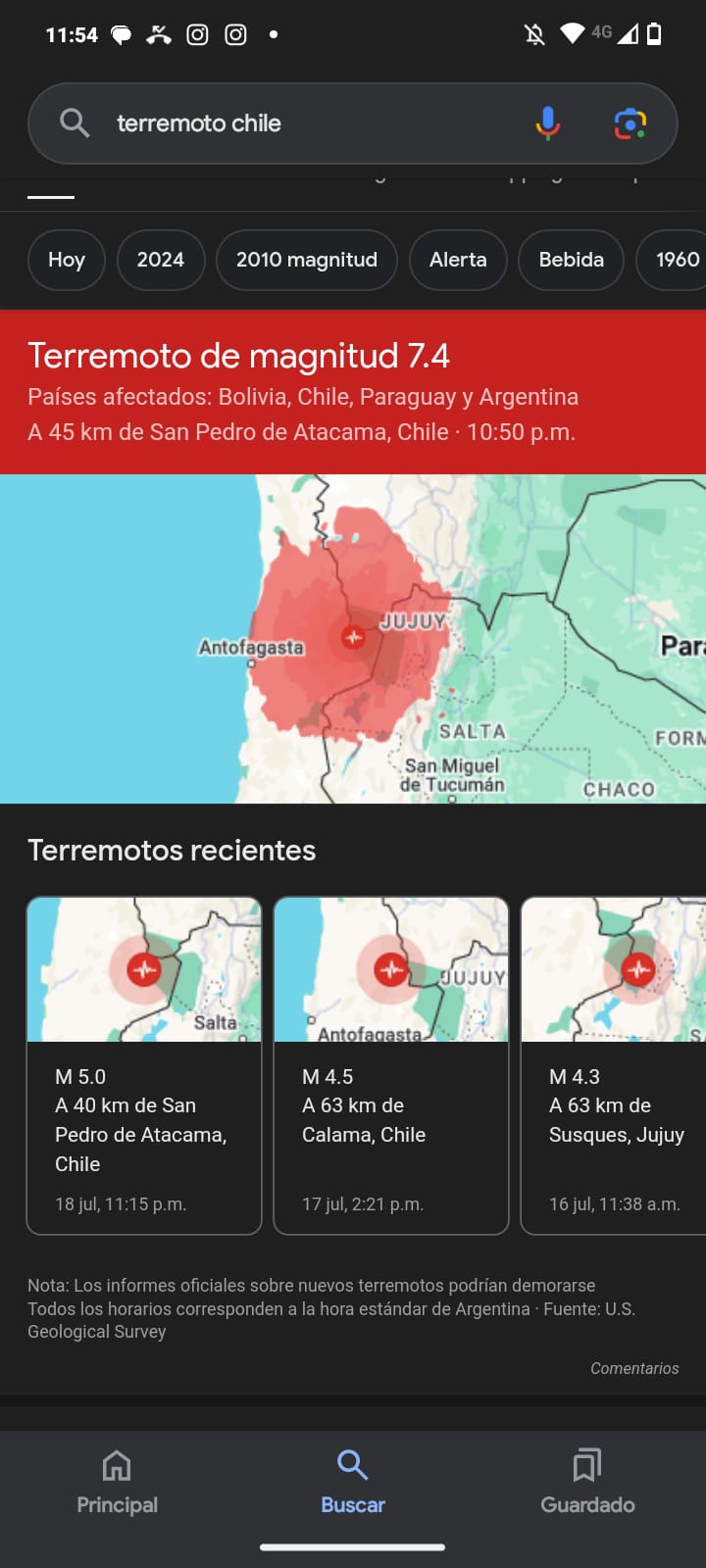 VIDEO: Fuerte terremoto de 7,3 sacude Chile sin causar heridos, según reporte preliminar