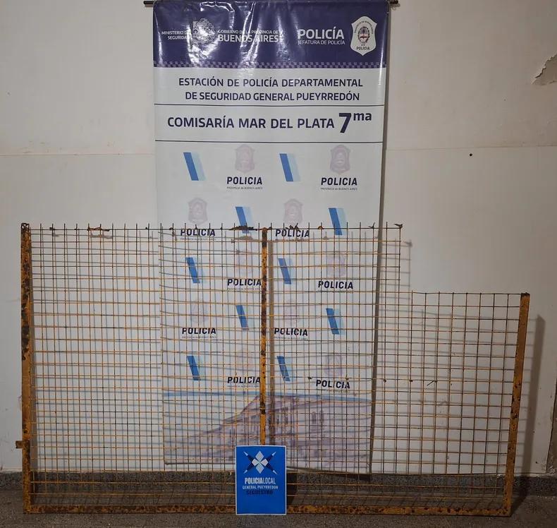 Joven de 18 años robó una reja de una escuela pública y lo detuvieron