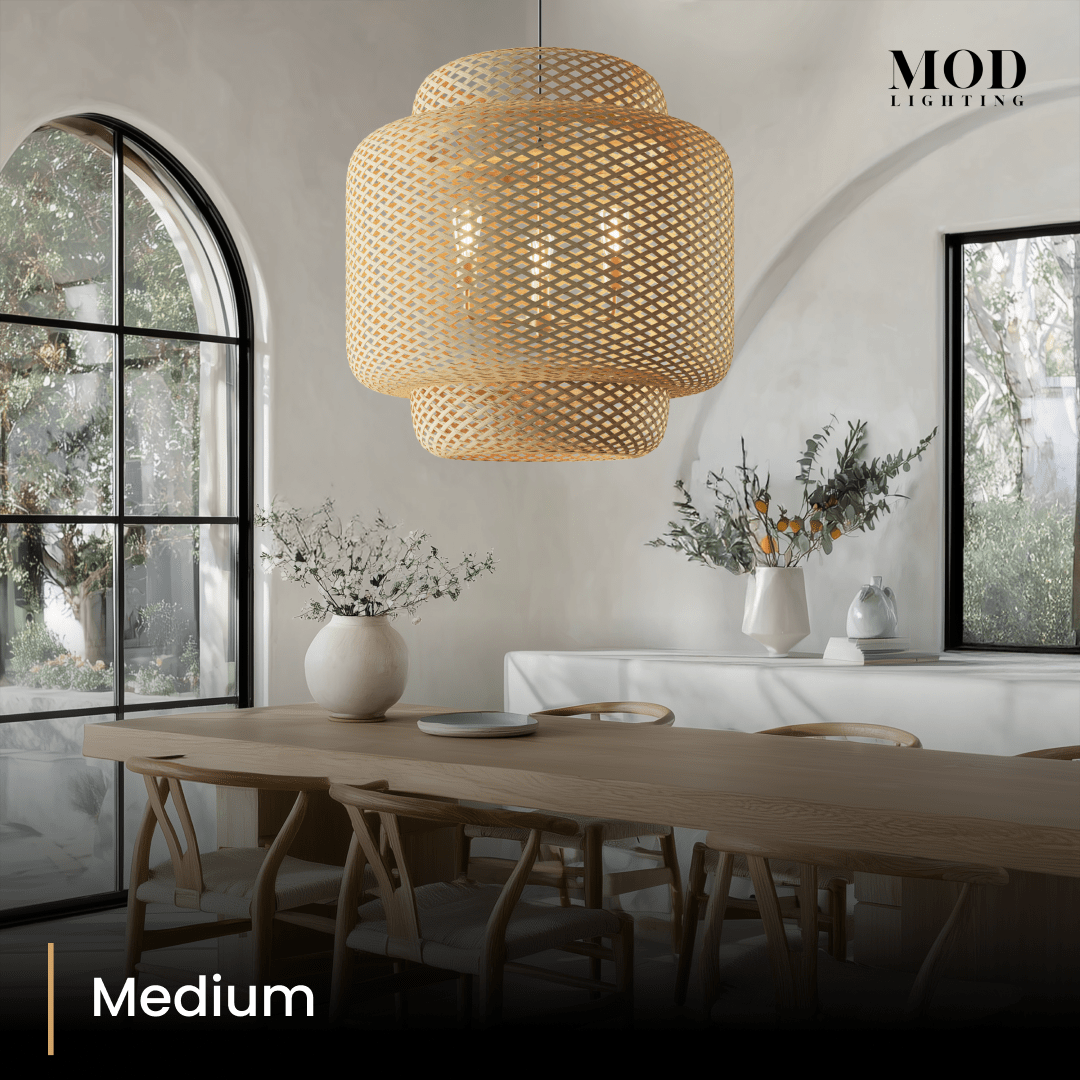 Elva · Hand-Knit Bamboo Brass Chandelier | MOD LIGHTING