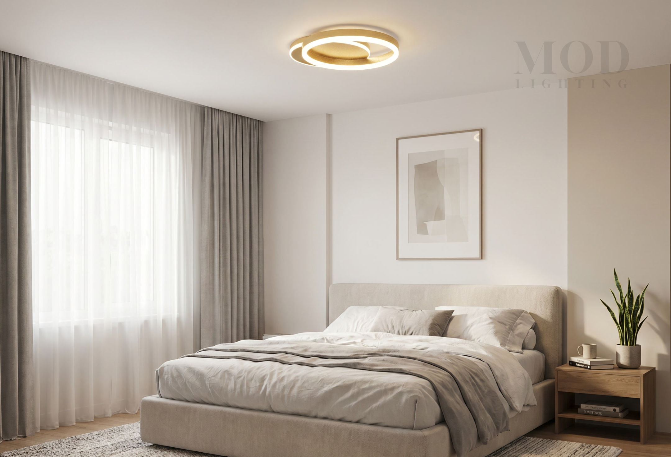 ceiling light in a bedroom