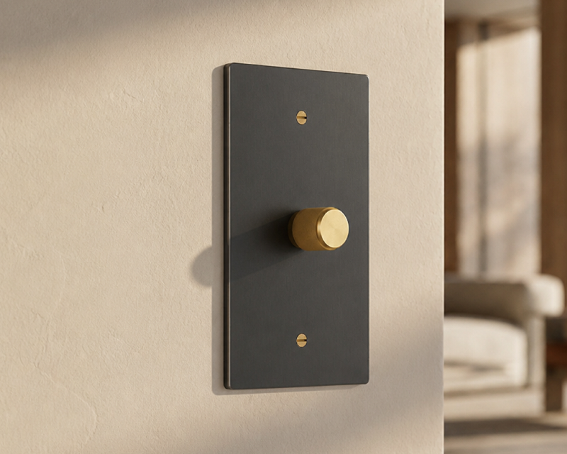 Brass toggle switch and outlet plates