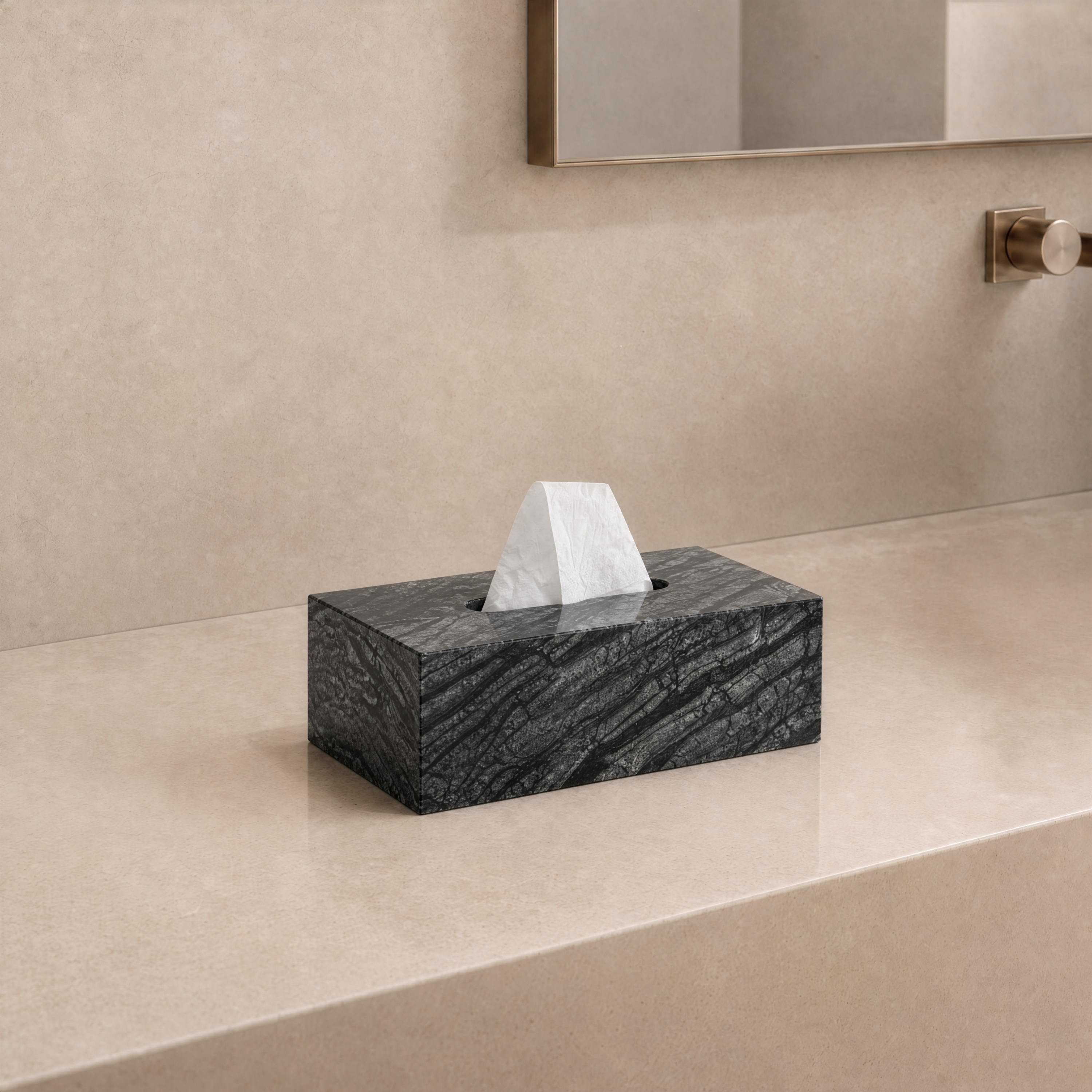 Timber Vein Marble Tissue Box