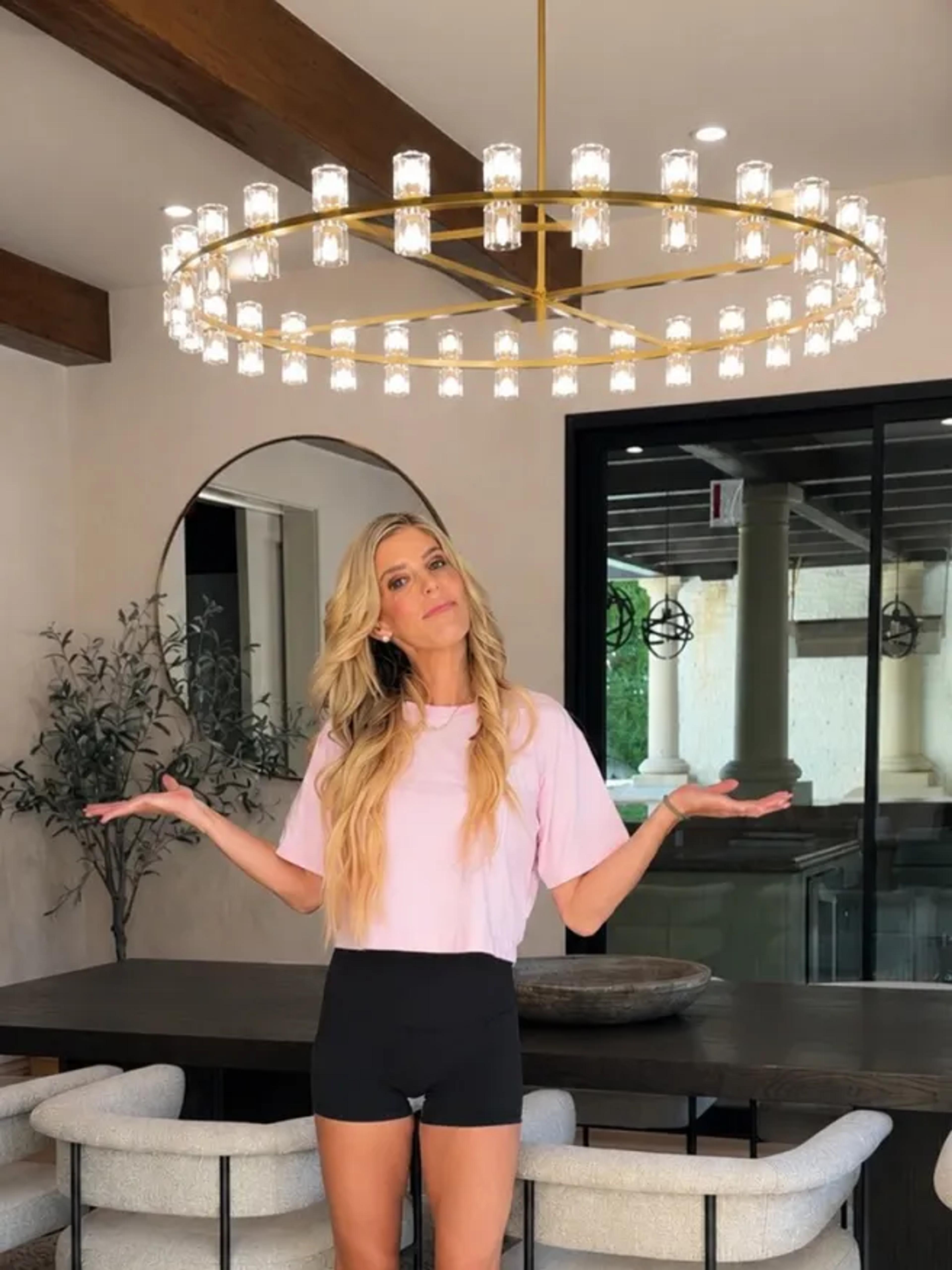 Home lit by MOD LIGHTING, shared by @rebeccazamolo on Instagram