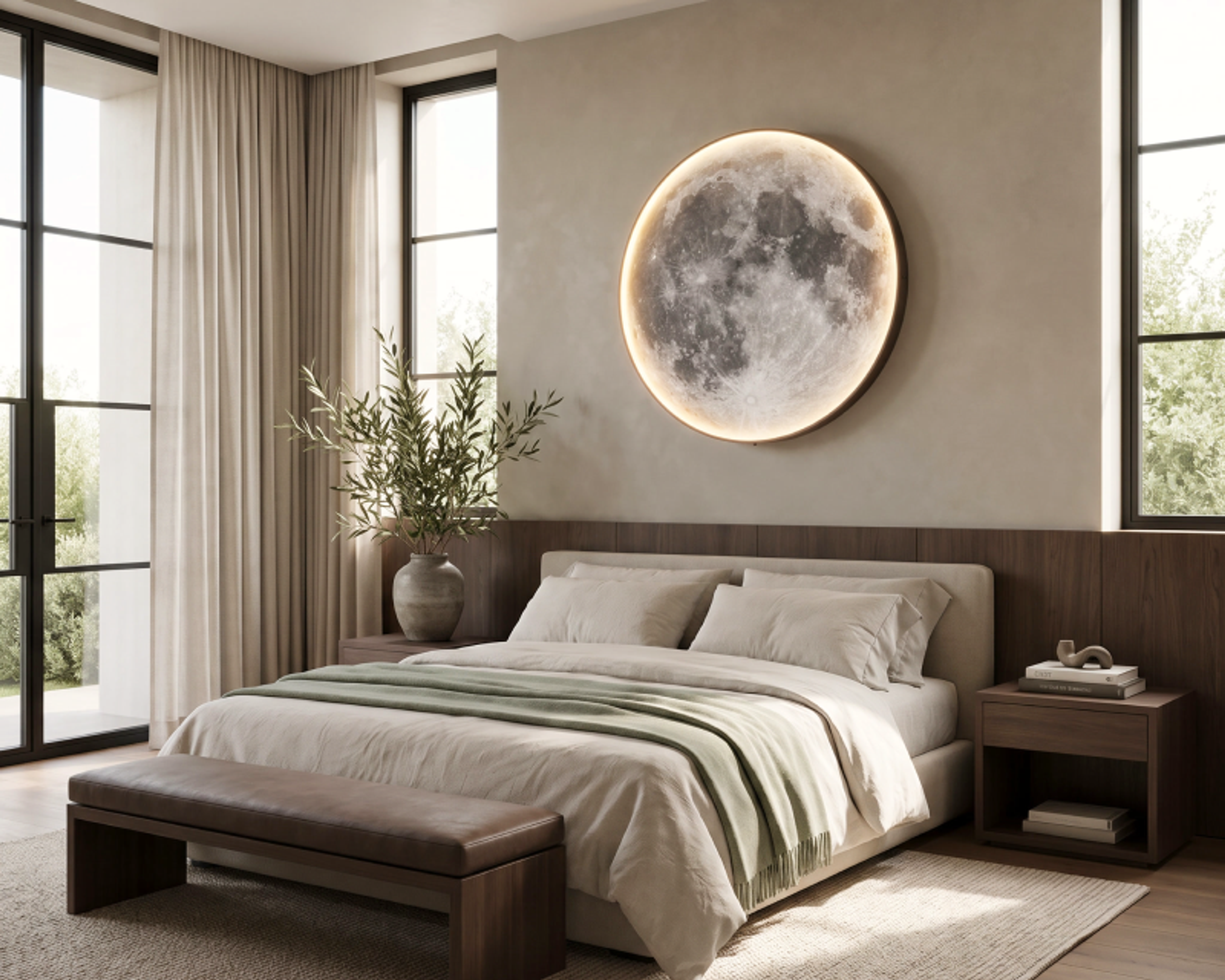 Luna wall light in a bedroom