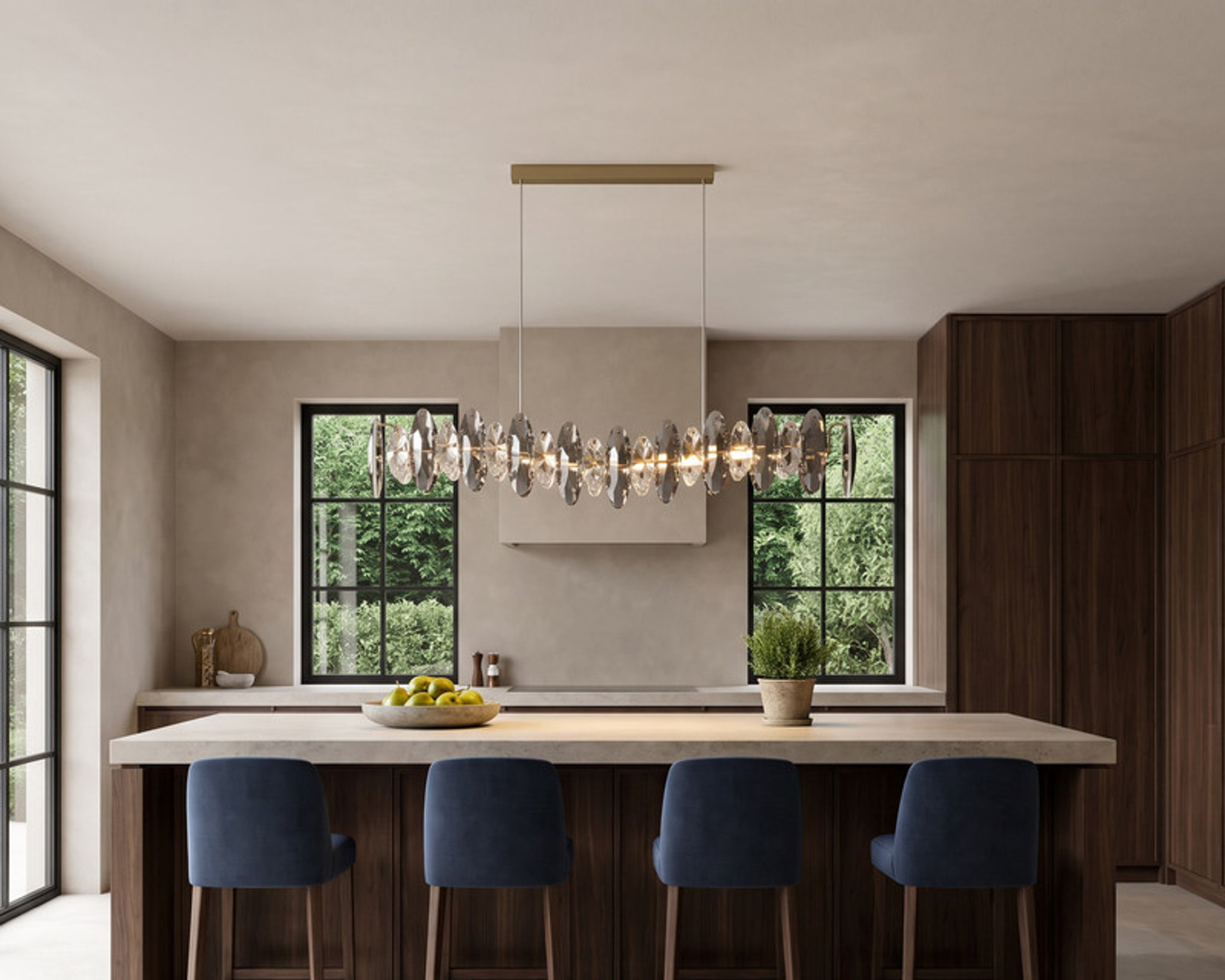 Celestial Pendant over a kitchen island