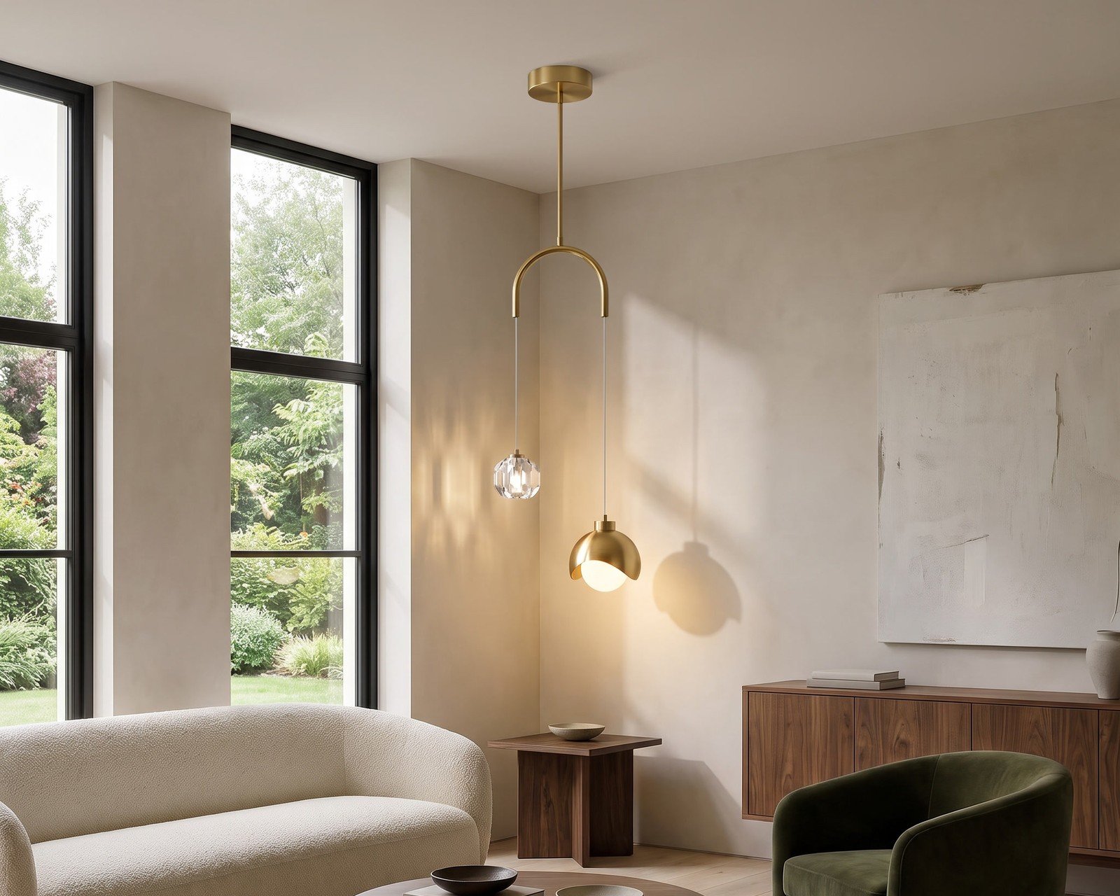 Diana pendant in a living room