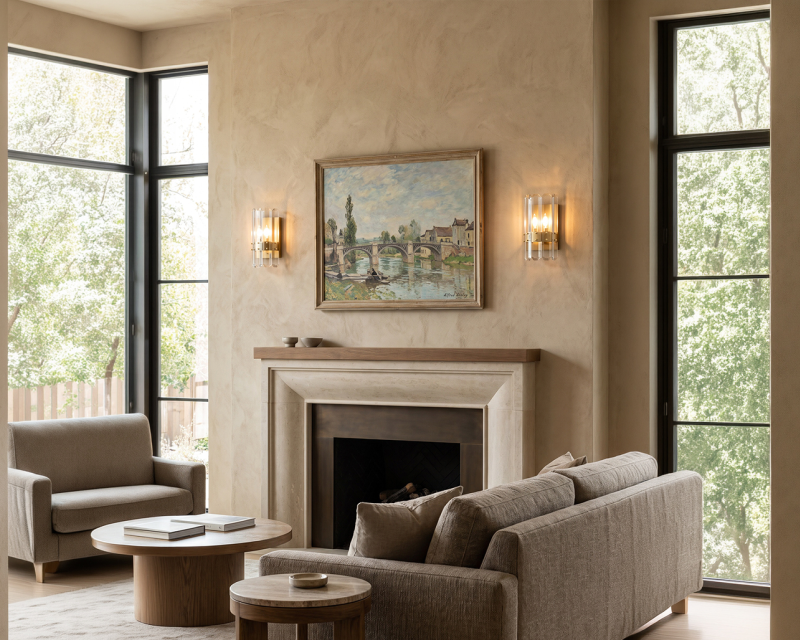 Aurelius Sconce in a living room