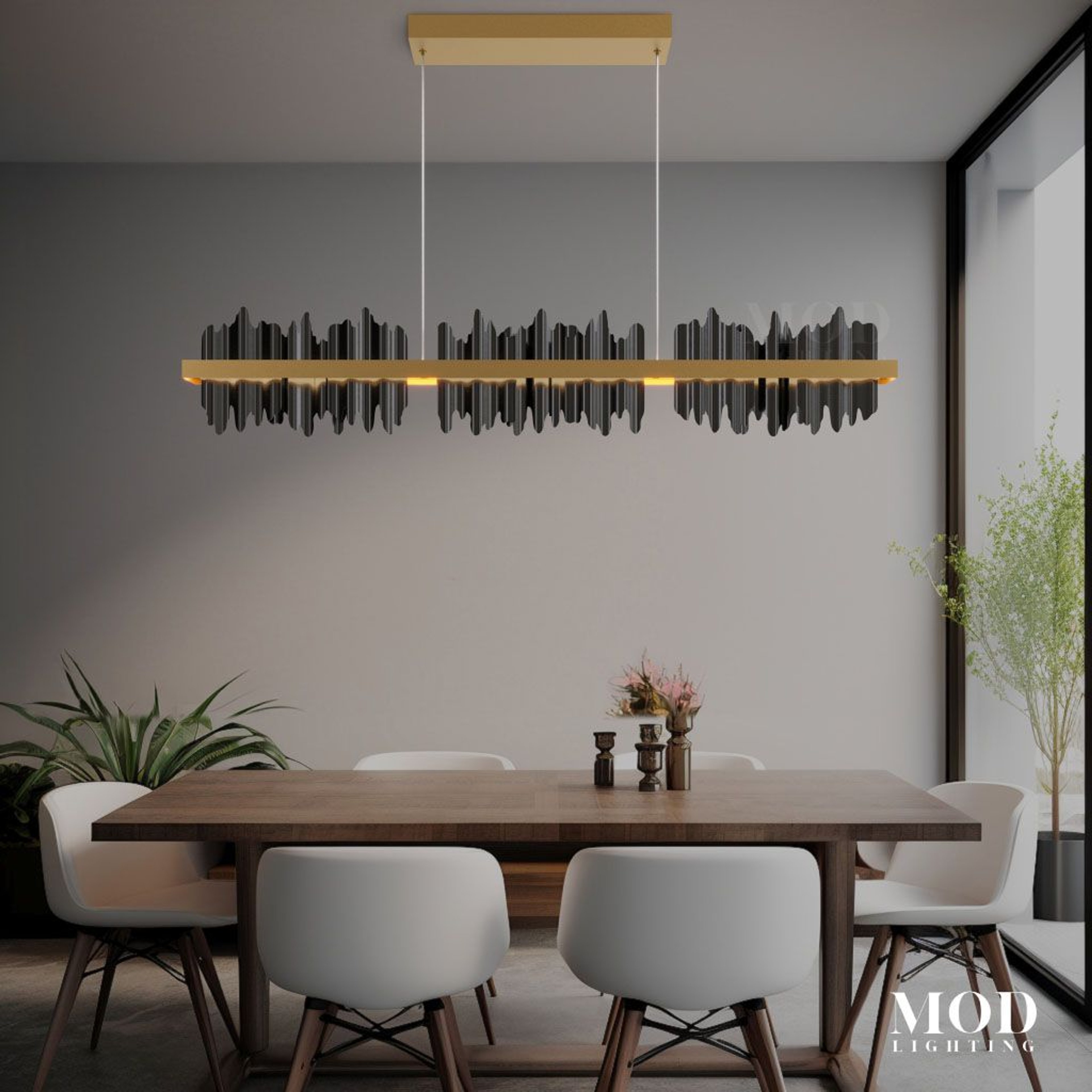 Terra Earth globe wall light mounted on a gray wall above a sofa in a paneled living room