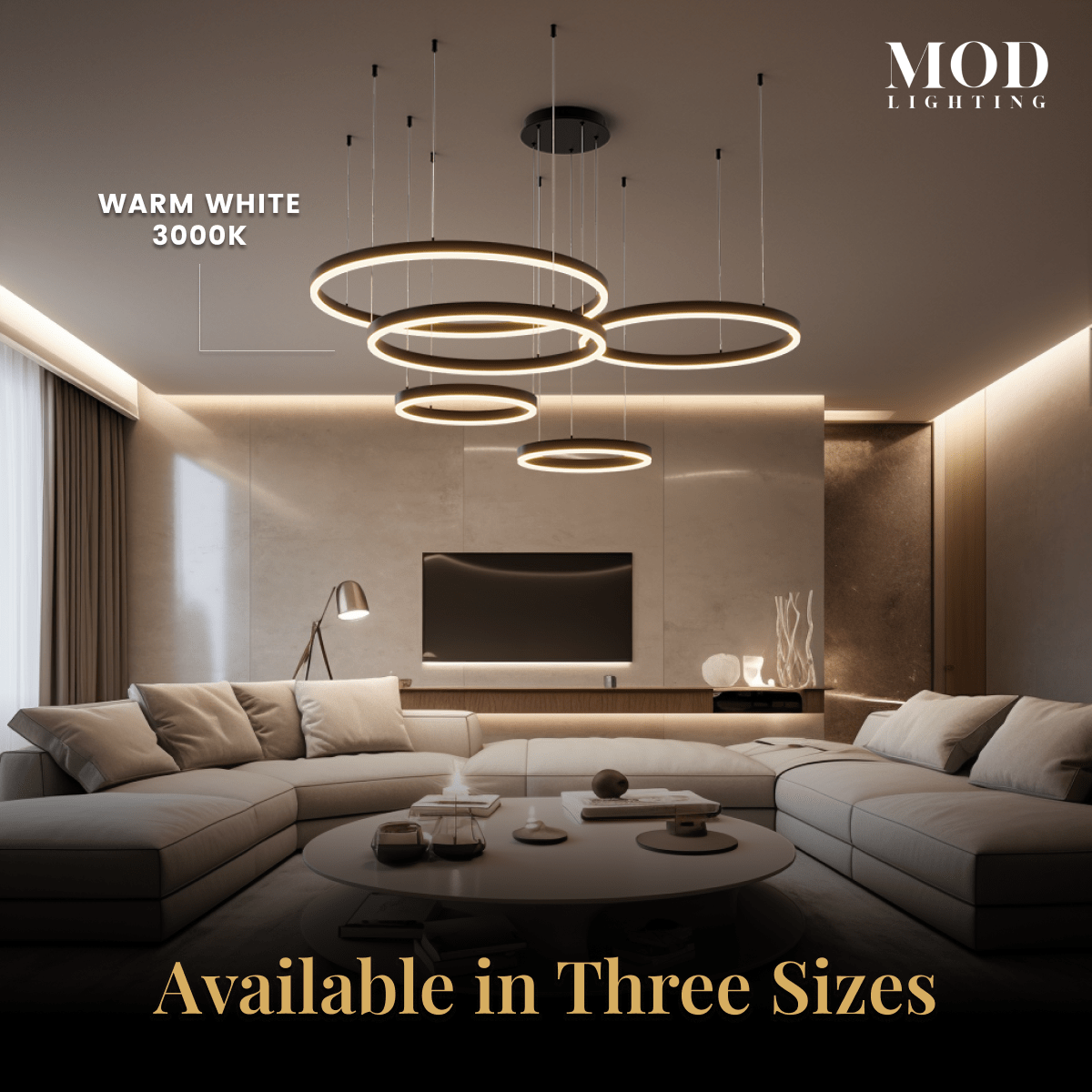 Charlotte chandelier spec diagram, black 3-ring: 51" length, 31" width, 47" adjustable height