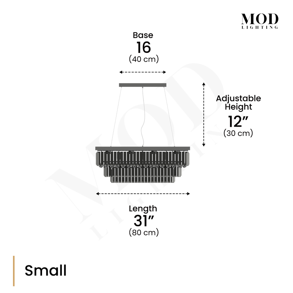 Modern Black Crystal, LED Luxury Chandelier Umbra MOD Lighting