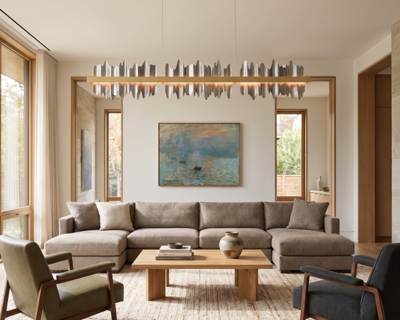 Diana pendant in a living room