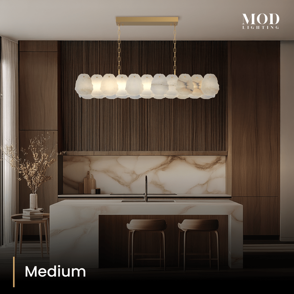 Image showcasing Alba Pendant | Solid Brass & Alabaster Modern Light | MOD LIGHTING ...