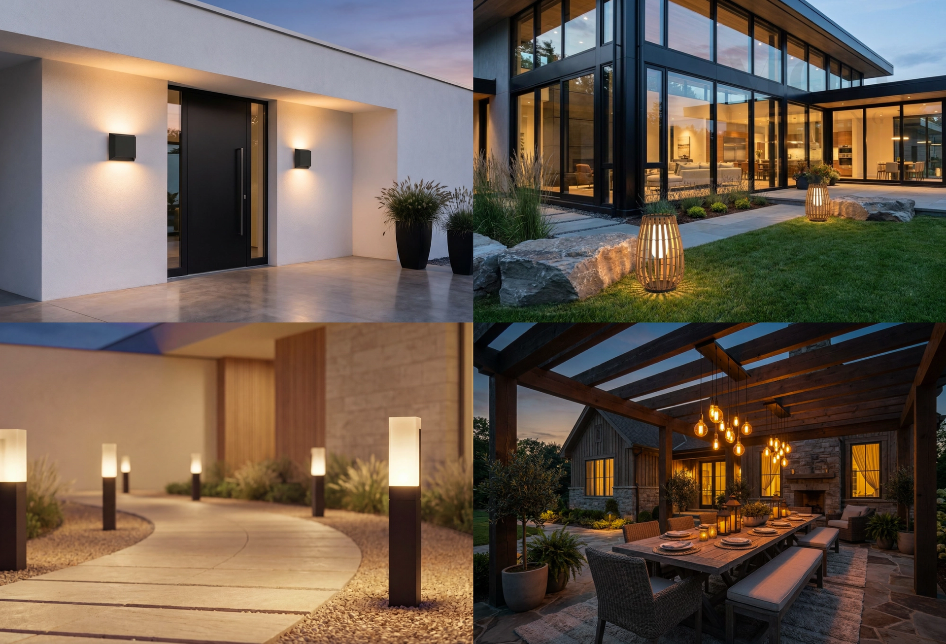 Four outdoor lighting fixture styles for modern homes