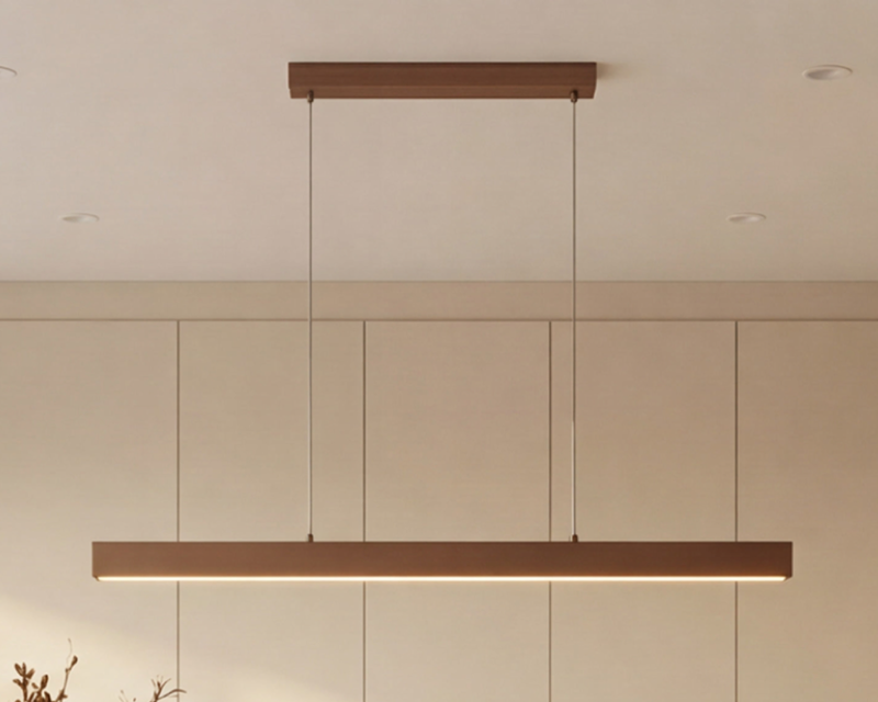 Sylas linear pendant in a bedroom