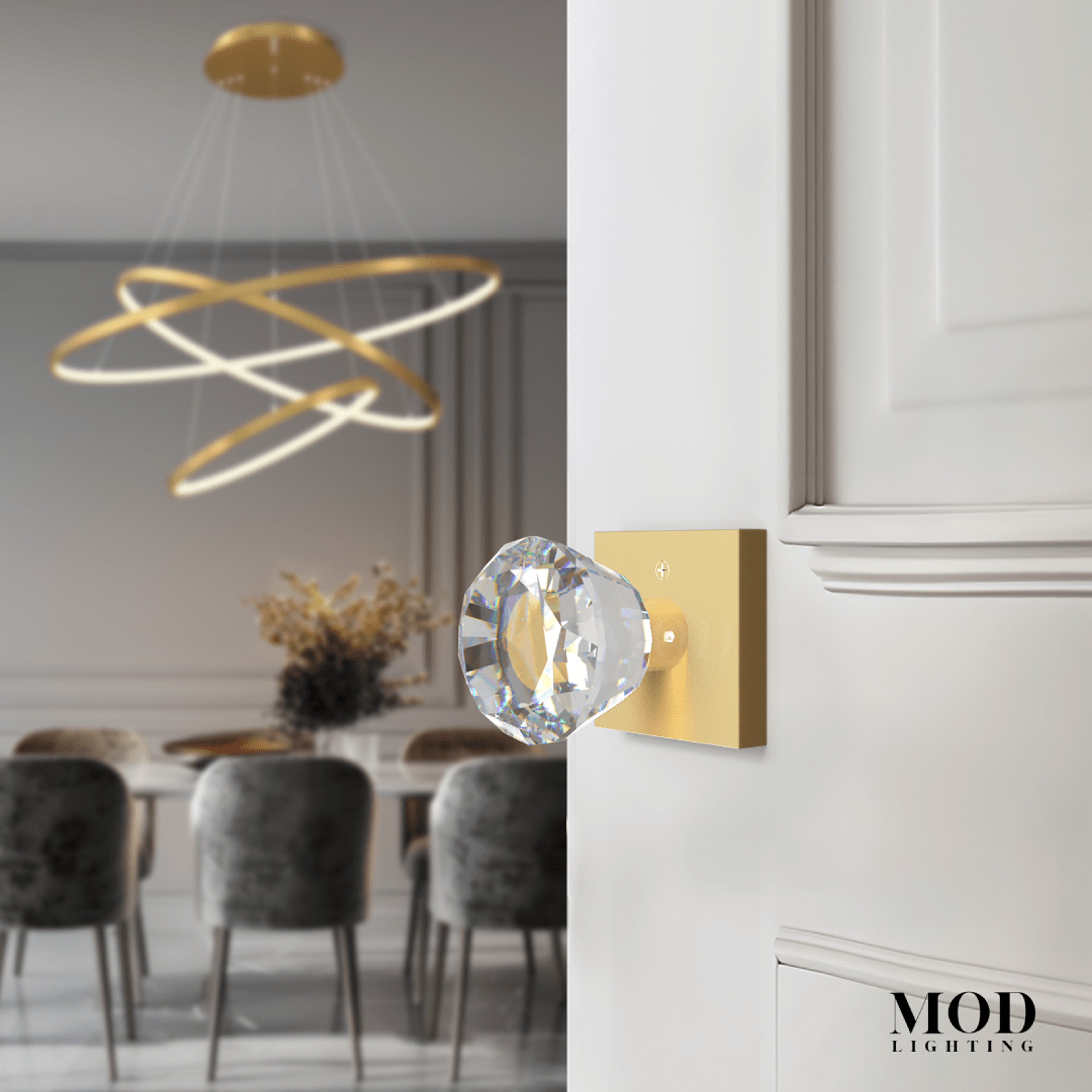 Royale Crystal Door Handle