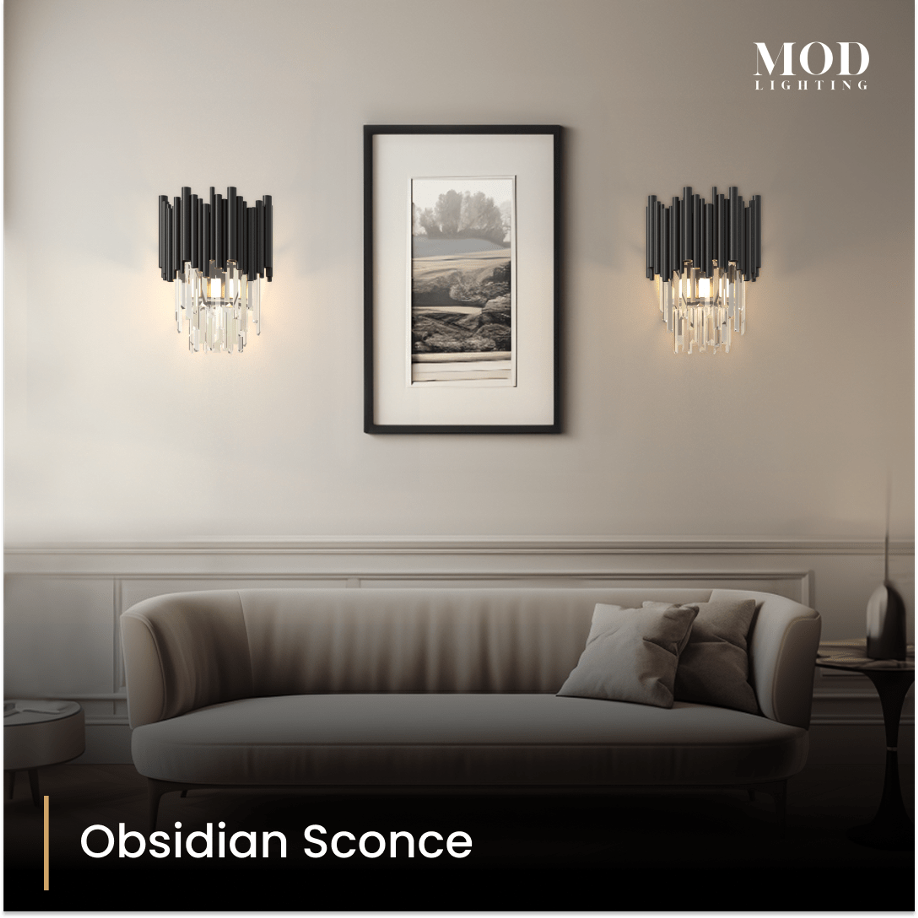 obsidian sconce