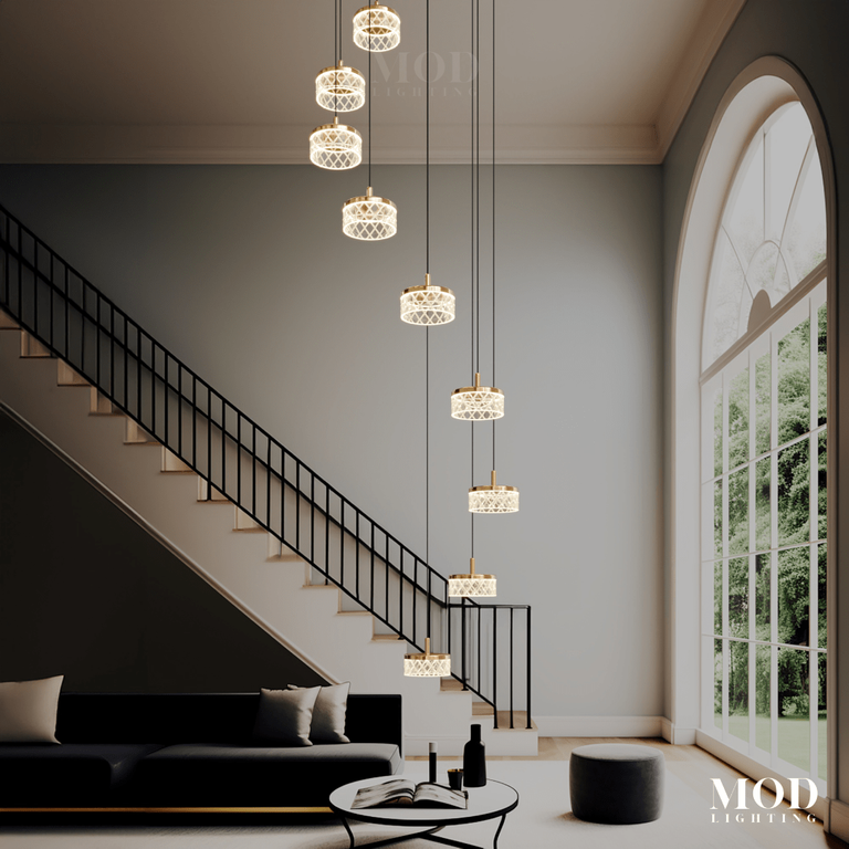 Emma Modern Stairwell Chandelier MOD LIGHTING MOD LIGHTING emma-modern-stairwell-chandelier-mod-lighting-mod-lighting