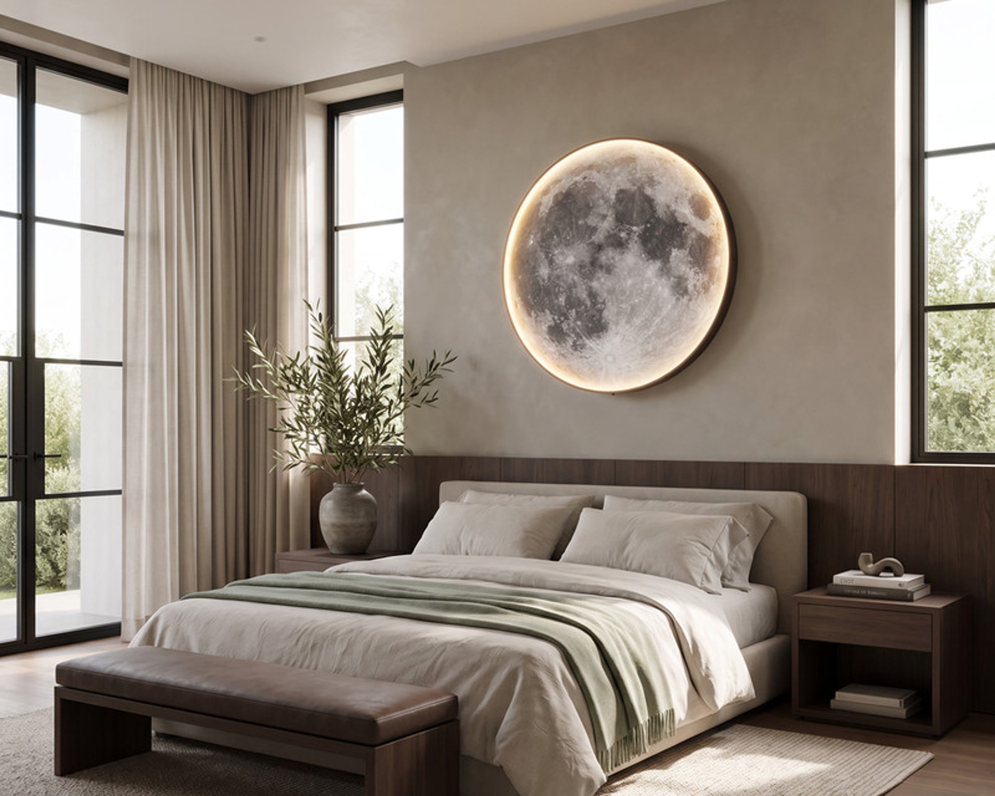 Luna wall light in a bedroom