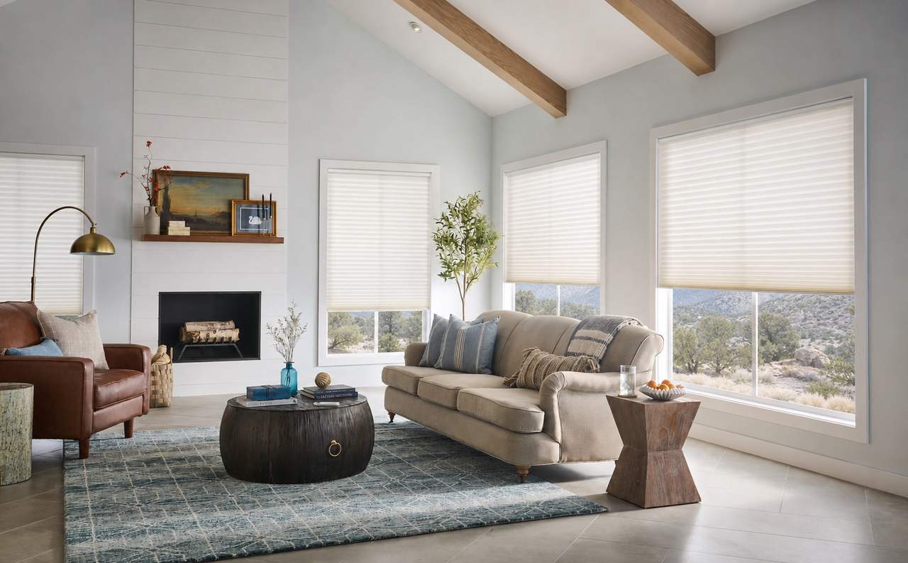 Cellular Shades in living area
