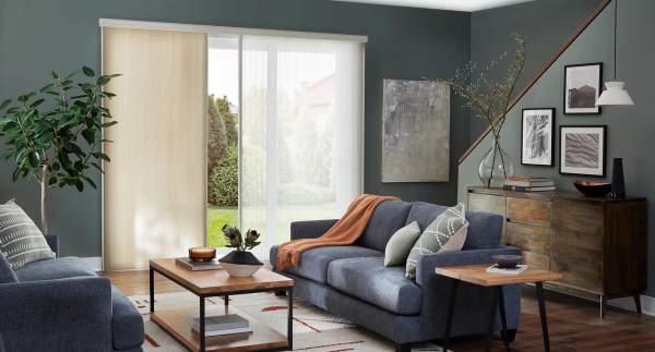 Honeycomb Cellular Vertical Shades in Living Area