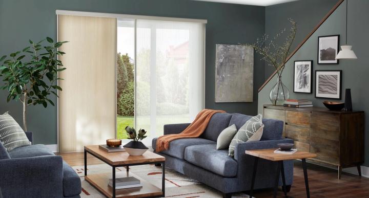 Honeycomb Cellular Vertical Shades in Living Area